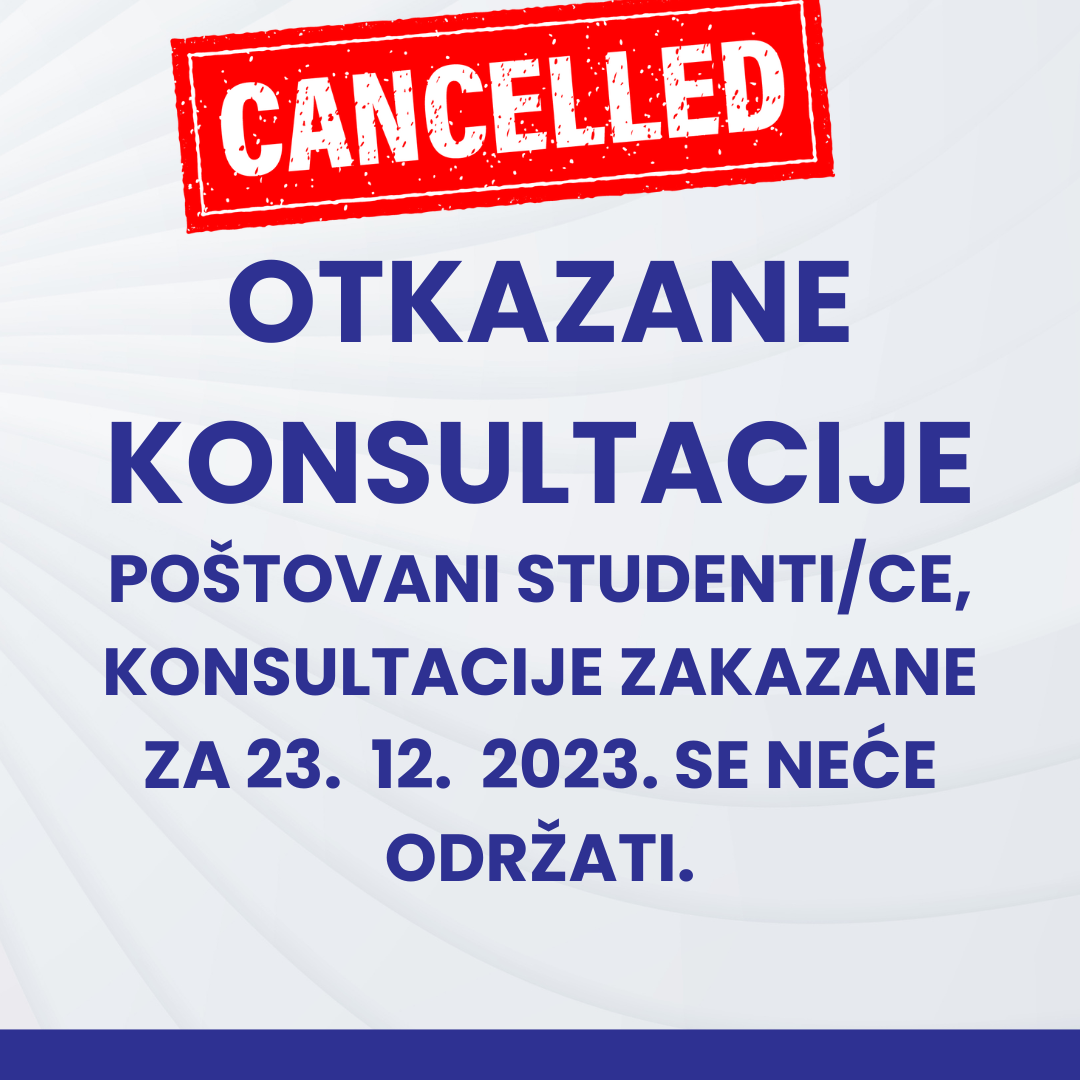 Otkazane konsultacije za 23. 12. 2023. 